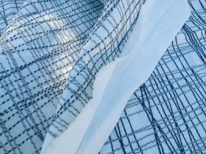 Scalamandre Length 2.4y Grey Watkins  Guiford Graphite Gray White Embroidery  MSRP USD 328/yard