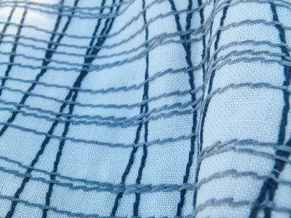 Scalamandre Length 2.4y Grey Watkins  Guiford Graphite Gray White Embroidery  MSRP USD 328/yard