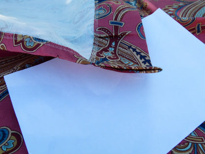 Scalamandre Length 1.2y Hudson Coral White Paisley Printed Cotton Sateen Belle Jardin Collection Fr France MSRP USD 216/y