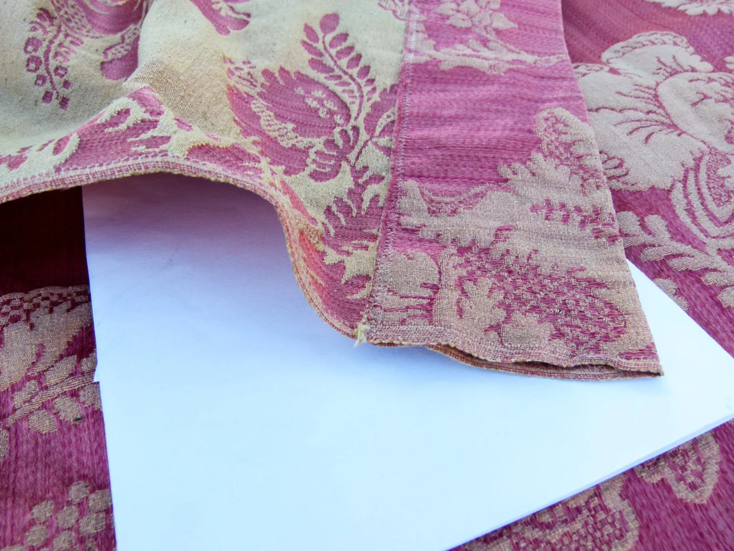 Scalamandre Length 2.4y Lelievre Orsay Red Silk Floral MSRP USD 1054/y