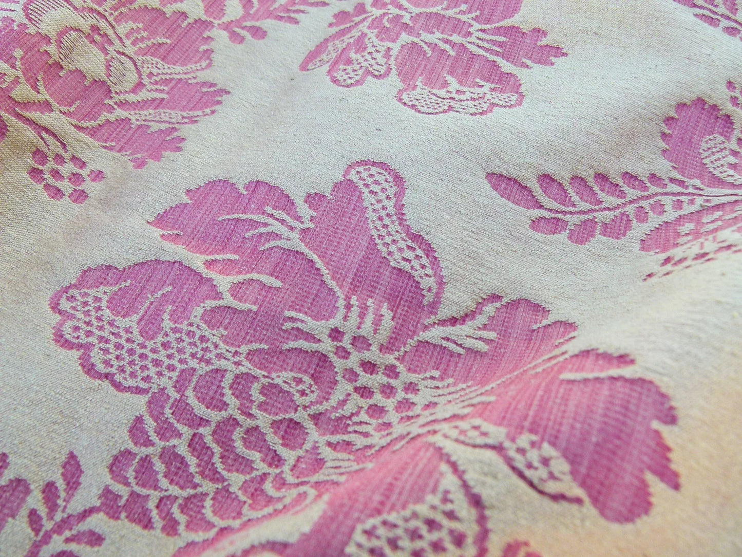 Scalamandre Length 2.4y Lelievre Orsay Red Silk Floral MSRP USD 1054/y