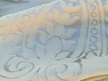 Scalamandre Length 1.2y Lelievre Carrousel Aurore Tan Gray Damask MSRP USD 892/y