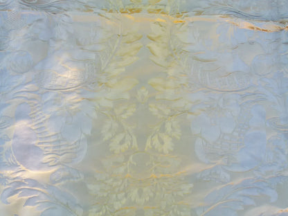 Scalamandre Length 1.2y Lelievre Carrousel Aurore Tan Gray Damask MSRP USD 892/y