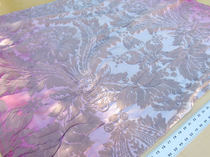 Scalamandre Length 1.1y Lelievre Carrousel Pink Damask Jacquard MSRP USD 892/y