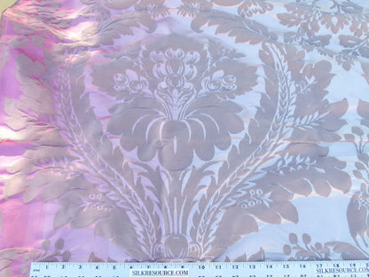 Scalamandre Length 1.1y Lelievre Carrousel Pink Damask Jacquard MSRP USD 892/y