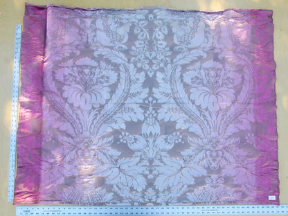 Scalamandre Length 1.1y Lelievre Carrousel Pink Damask Jacquard MSRP USD 892/y