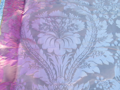 Scalamandre Length 1.1y Lelievre Carrousel Pink Damask Jacquard MSRP USD 892/y