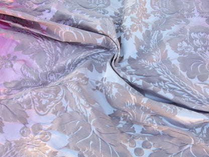 Scalamandre Length 1.1y Lelievre Carrousel Pink Damask Jacquard MSRP USD 892/y