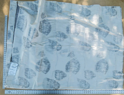 Scalamandre Length 2.4y Isabella Moon Glow White Gray Foliage Silk Contemporary MSRP USD 428/y