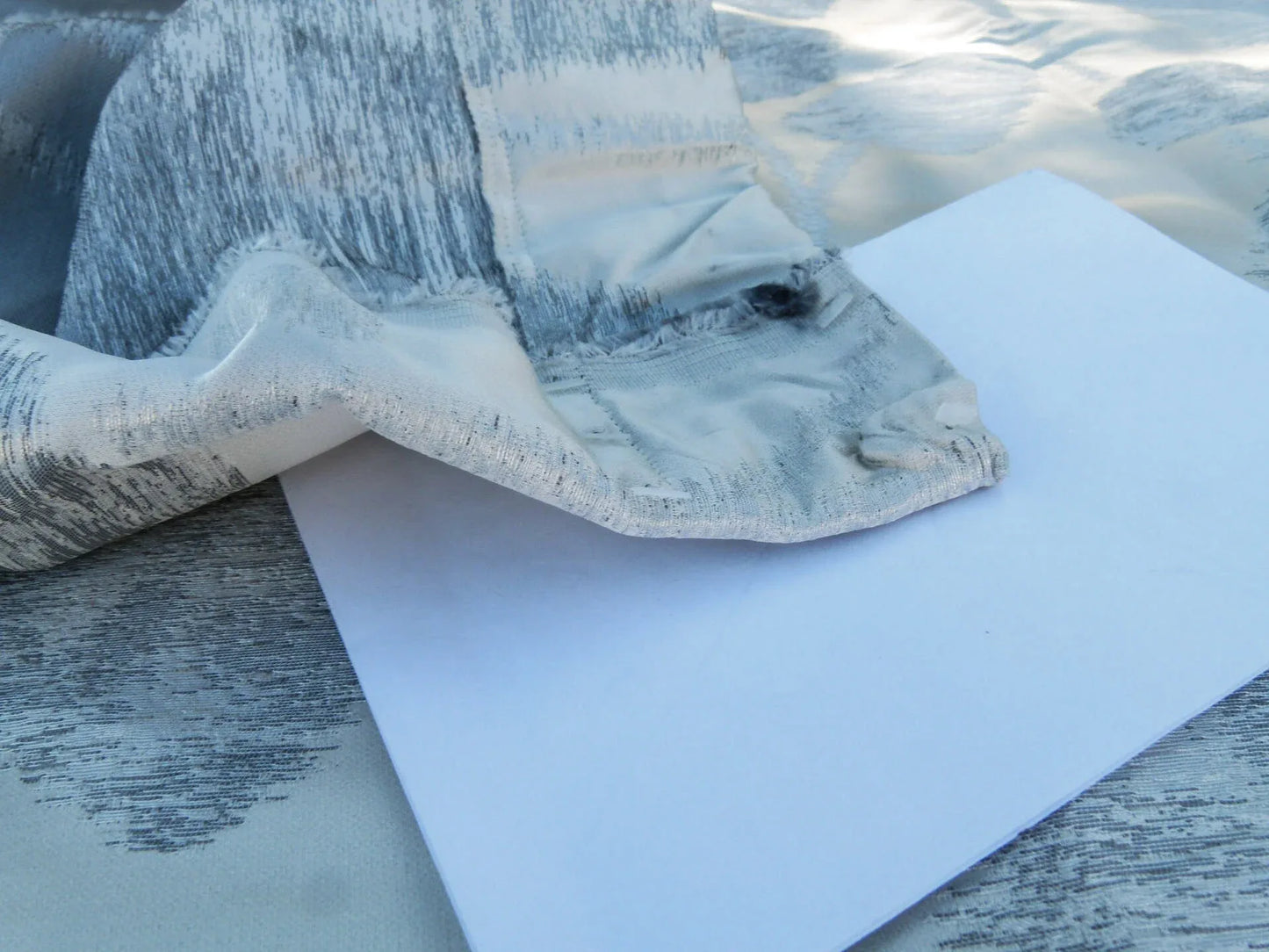 Scalamandre Length 2.4y Isabella Moon Glow White Gray Foliage Silk Contemporary MSRP USD 428/y