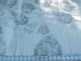 Scalamandre Length 2.4y Isabella Moon Glow White Gray Foliage Silk Contemporary MSRP USD 428/y