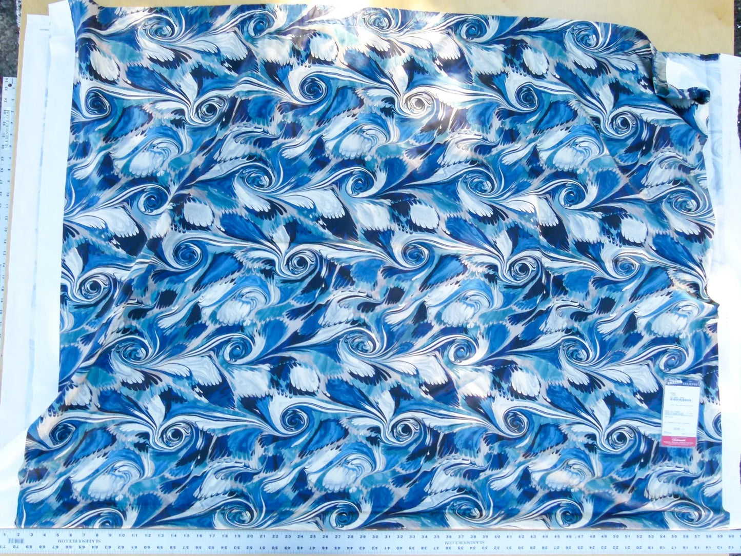 Scalamandre Length Jean Paul Gaultier 2.4Y Vogue Azur Print Blue White Abstract  MSRP USD 400+/y