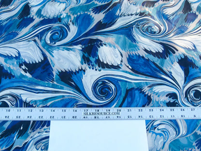 Scalamandre Length Jean Paul Gaultier 2.4Y Vogue Azur Print Blue White Abstract  MSRP USD 400+/y