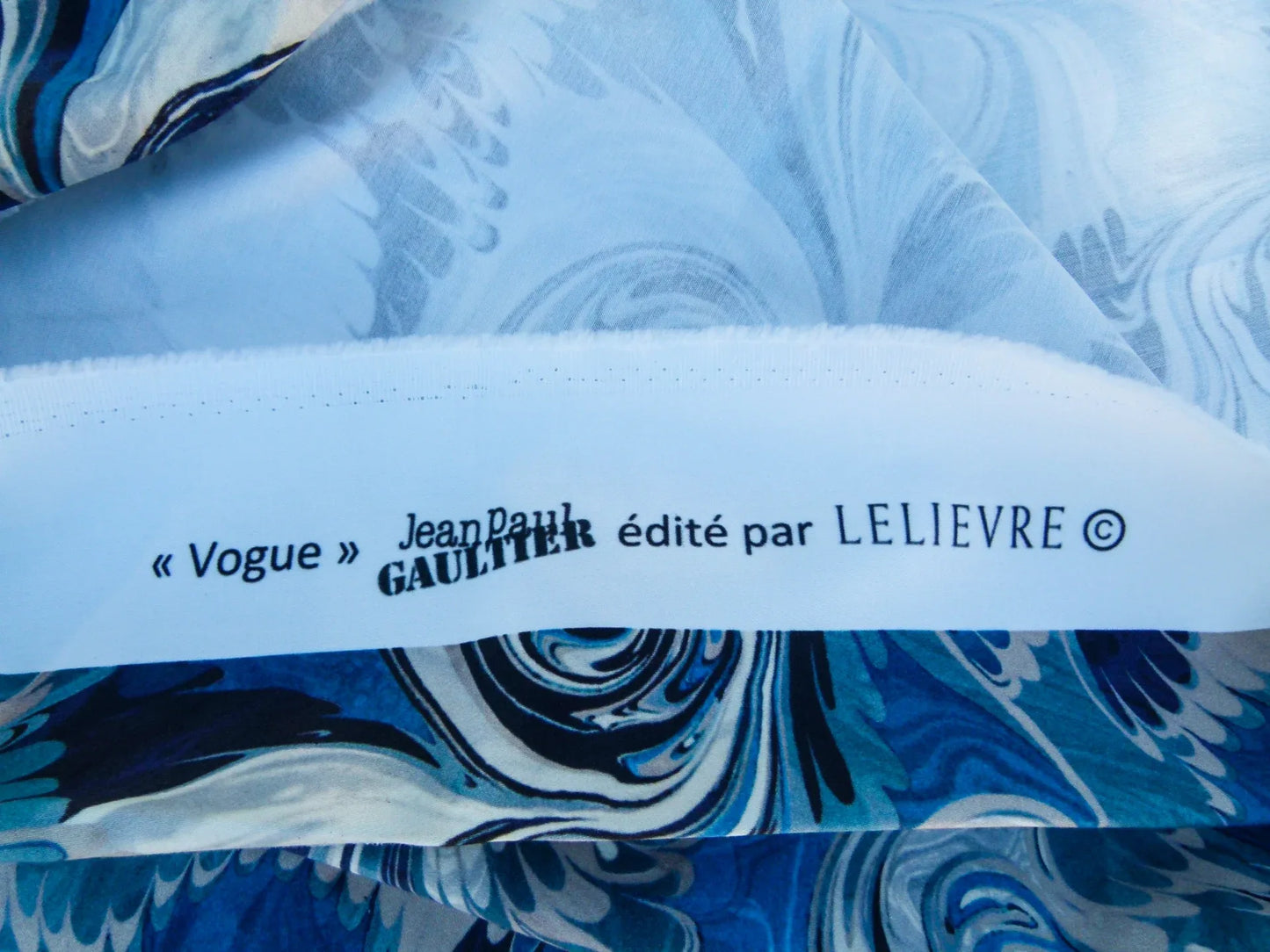 Scalamandre Length Jean Paul Gaultier 2.4Y Vogue Azur Print Blue White Abstract  MSRP USD 400+/y
