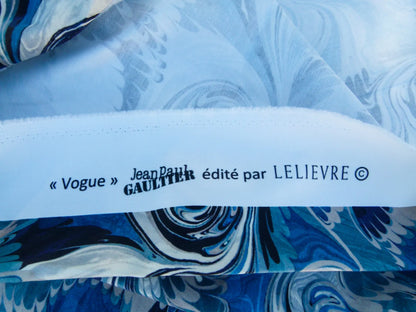 Scalamandre Length Jean Paul Gaultier 2.4Y Vogue Azur Print Blue White Abstract  MSRP USD 400+/y