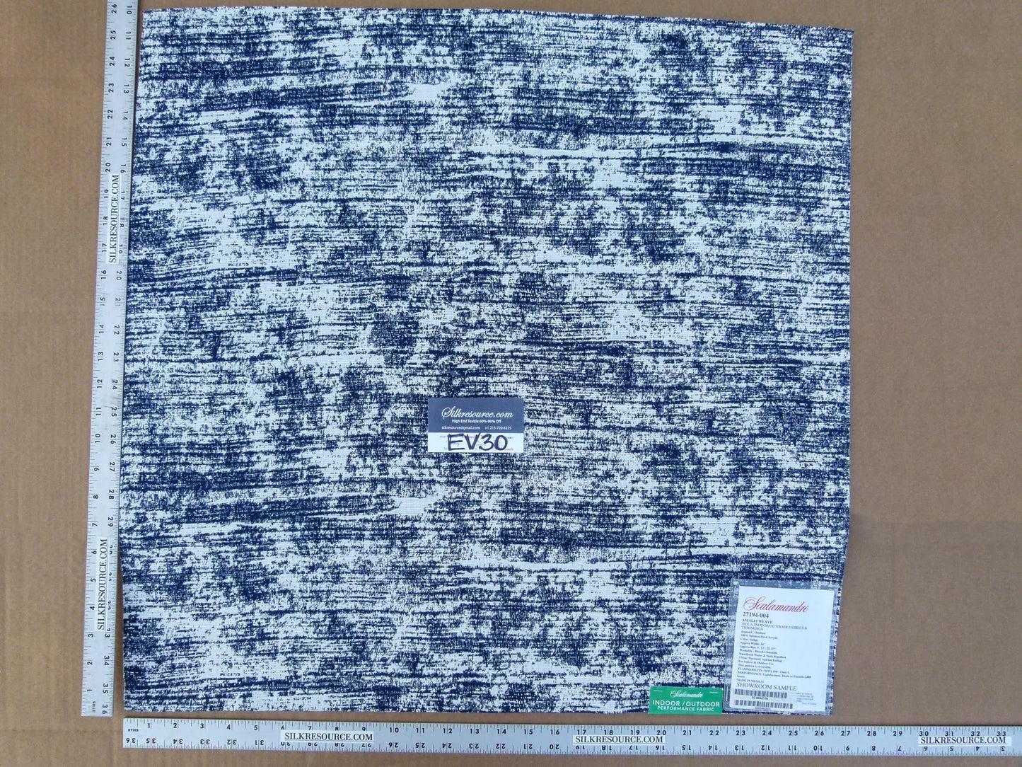 7 EV30 Scalamandre Amalfi Weave Indigo Jacquard Texture Indoor Outdoor Collection MSRP USD396+/y