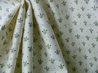 Zimmer Rhode Warner Petites Fluers De Lys Green White Uk Chintz