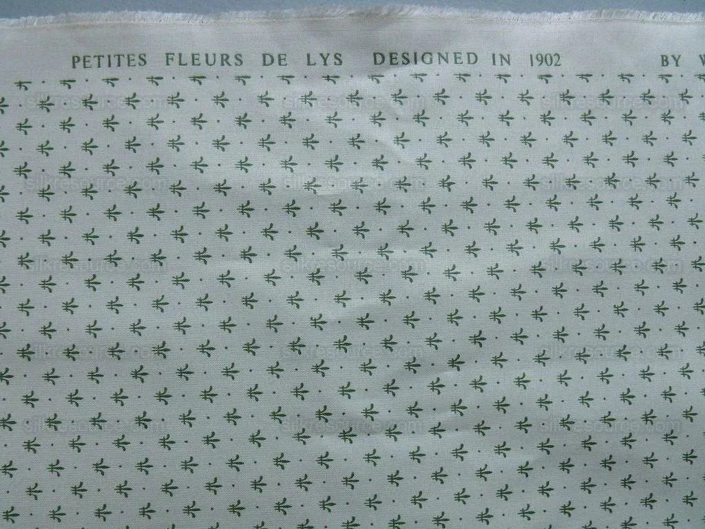 Zimmer Rhode Warner Petites Fluers De Lys Green White Uk Chintz