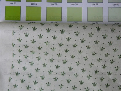 Zimmer Rhode Warner Petites Fluers De Lys Green White Uk Chintz