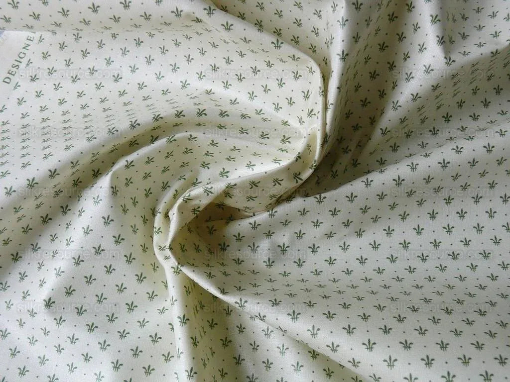 Zimmer Rhode Warner Petites Fluers De Lys Green White Uk Chintz