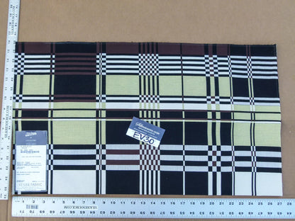 22 EV30 Scalamandre Jean Paul Gaultier St. Jean de Luz Pollen Viscose Plaid Square 16x27 inches MSRP USD628/y