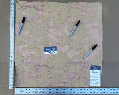 25 EV30 Scalamandre Lelievre Paris Orsay Rose Silk Damask Peach Gold Square 25x25 inches MSRP USD1000+/y
