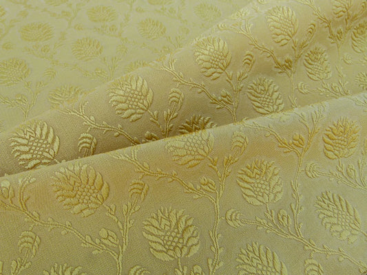 27 EV30 Scalamandre Tassinari and Chatel Pommes De Pin Or Yellow Botanical Square 23x25 inches MSRP USD932/y