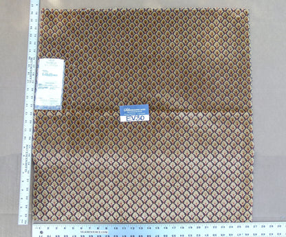 33 EV30 Scalamandre Old World Weaver Verrier Harvest Gold Black Diamond Ogee Square 26x26 inches MSRP USD668/y