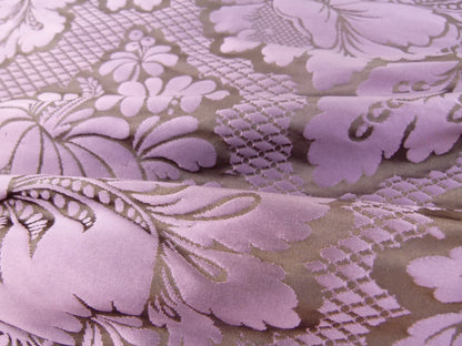 34 EV30 Scalamandre Tassinari and Chatel Volanges Puce Silk Damask Floral Purple Square 23x24 inches MSRP USD1354/y