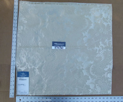 36 EV30 Scalamandre Tassinari and Chatel Louis-Philippe Ivoire White Cream Square Silk Linen 25x25 inches MSRP USD1700+/y
