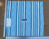 39 EV30 Scalamandre Grey Watkins Bandos Marine Blue Stripe Cotton  Square 26x27 inches MSRP USD182/y
