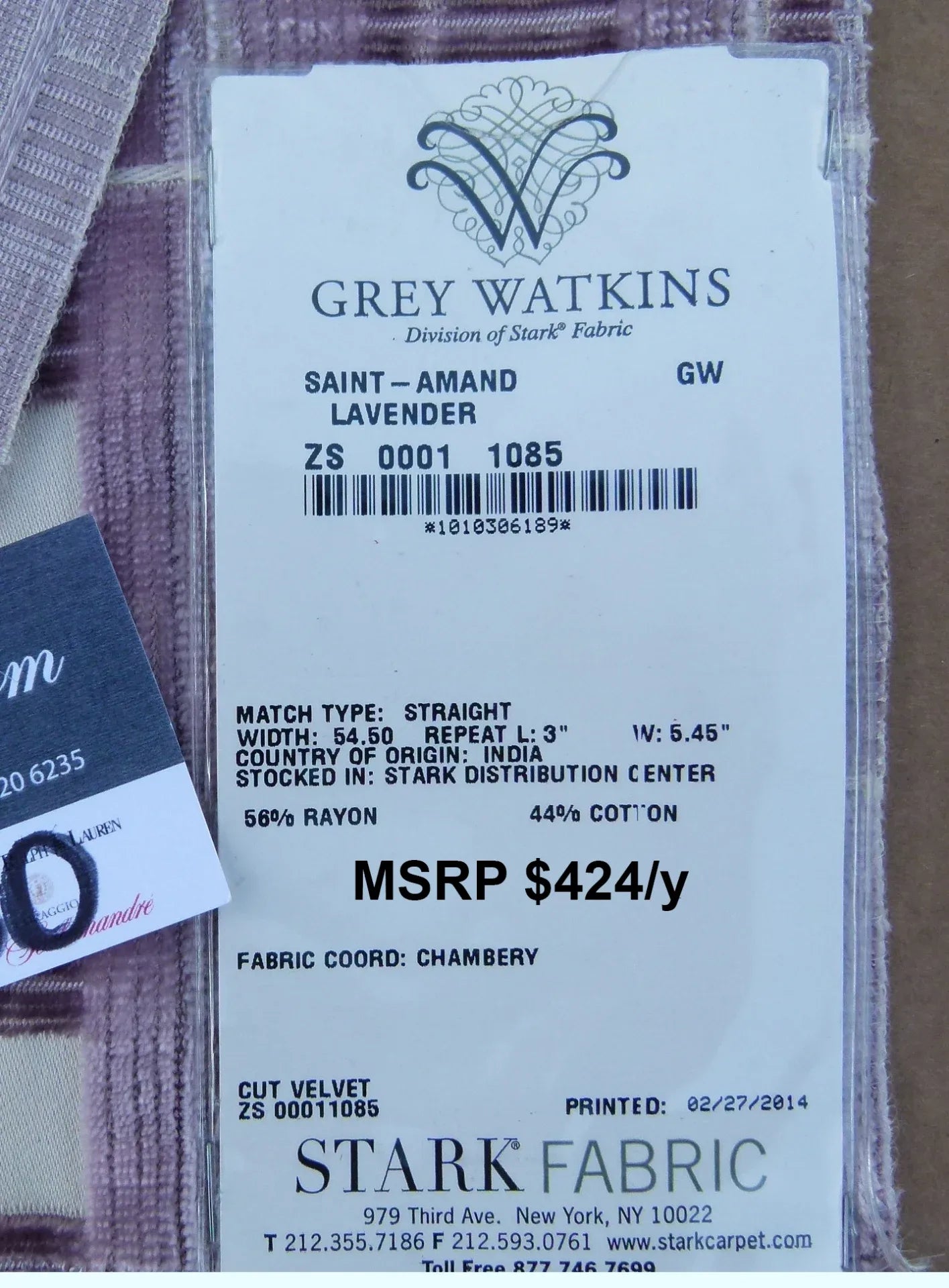 48 EV30 Scalamandre Grey Watkins Saint Amand Lavender Cut Velvet Plaid Check Purple and White Square 26x27 inches MSRP USD424/y