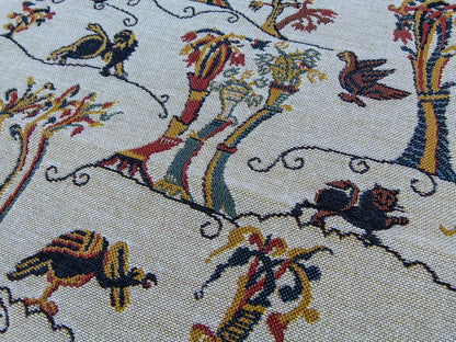 54 EV30 Scalamandre Old World Weaver Mathilde Creme Tapestry Square 24 x 27 inches MSRP USD332/y