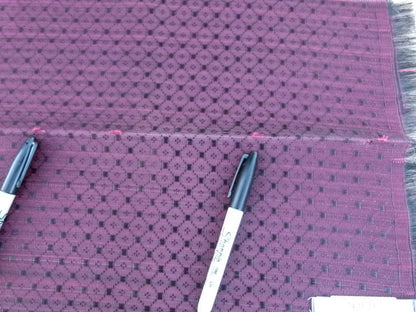 58 EV30 Scalamandre Durano Horsehair Red Black Cotton Warp Square 26 x 24 inches MSRP USD342/y