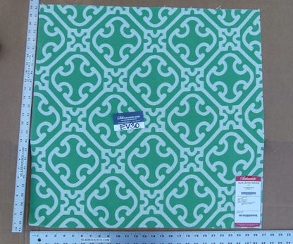 62 EV30 Scalamandre Ailin Lattice Weave Jacquard Green White Geometric Square 26 x 27 inches  MSRP USD 190+/y