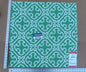 62 EV30 Scalamandre Ailin Lattice Weave Jacquard Green White Geometric Square 26 x 27 inches  MSRP USD 190+/y
