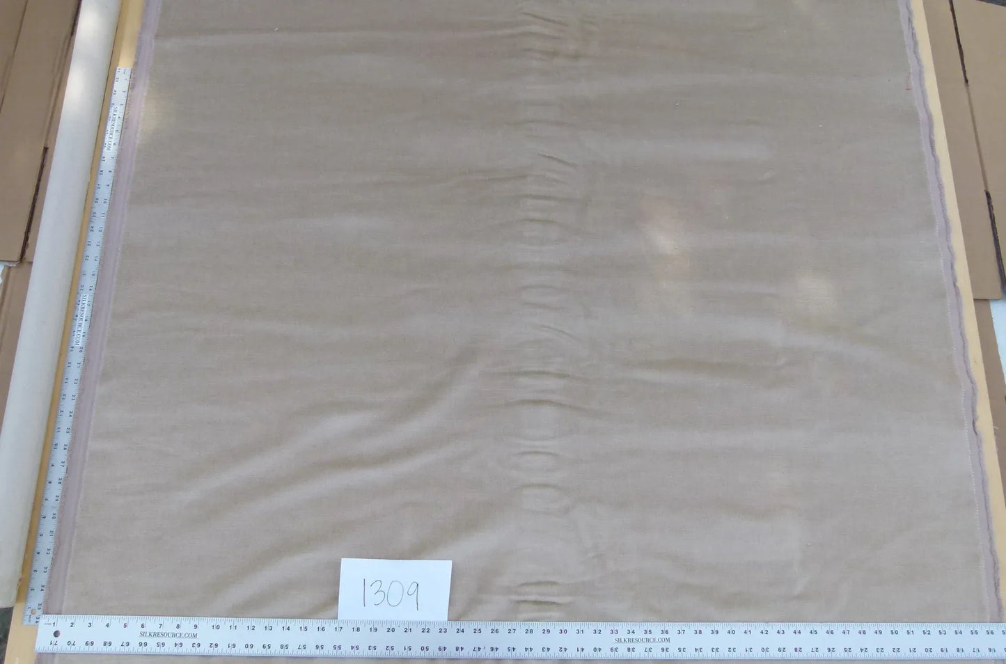 1.8 Yards Beacon Hill Silk Mohair Velvet in Sandlewood Tan MSRP 428/y Minor Defect