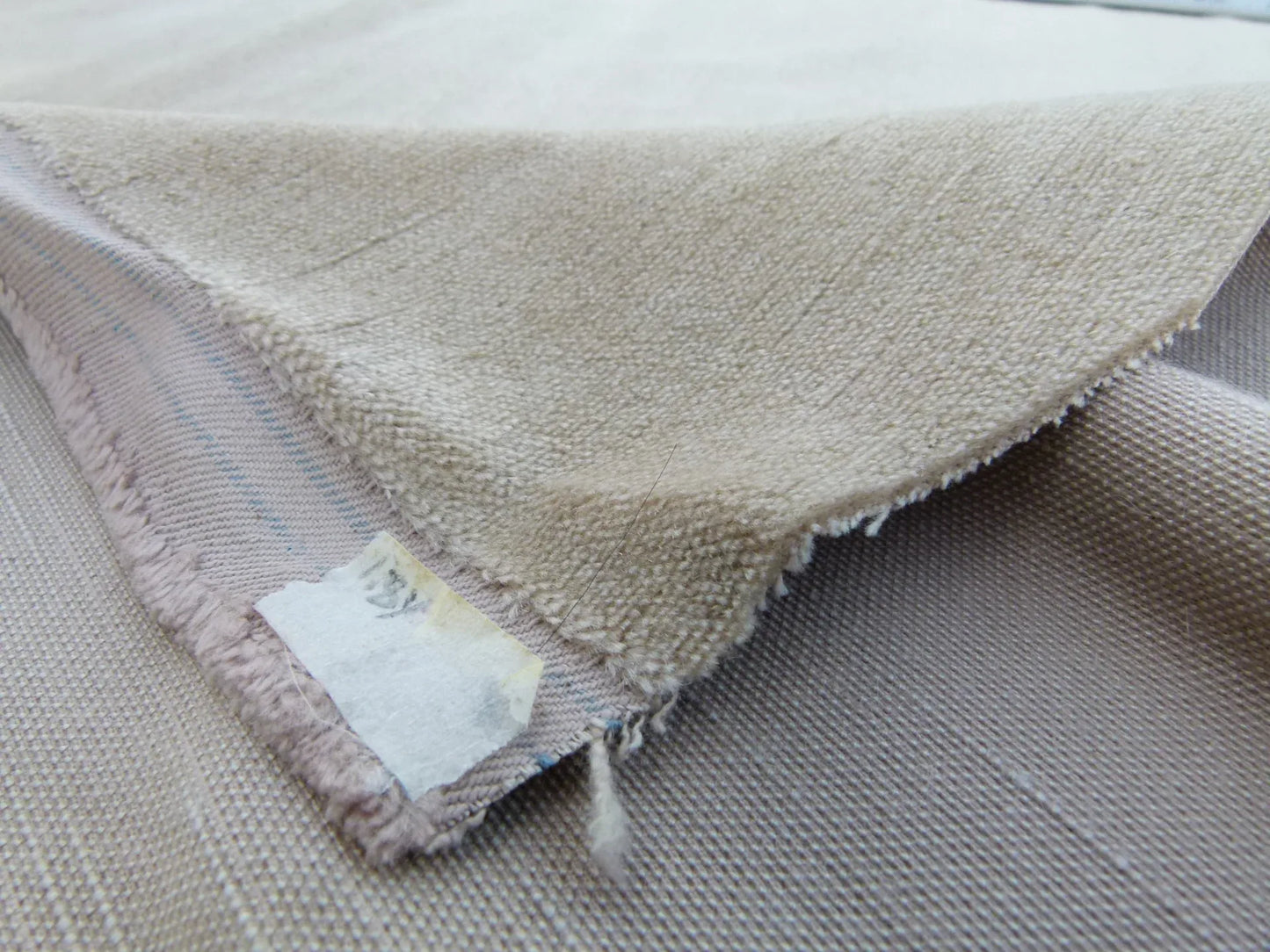 1.8 Yards Beacon Hill Silk Mohair Velvet in Sandlewood Tan MSRP 428/y Minor Defect