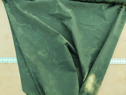Scalamandre Kensington Damask Green Reversible Large Rose Blossom Deep Green Cotton MSRP USD 192/y