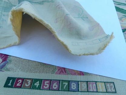 Scalamandre Marlyn Park Multi/Tan Antique Linen Orchid Tropical Print Foliage Flowers MSRP USD 188/y