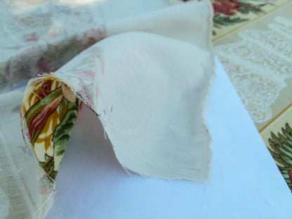 Scalamandre  Point de Venise Multi/Vanilla Stripe Botanical Beige White MSRP USD128/y