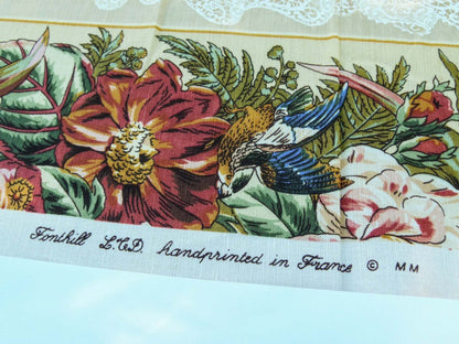 Scalamandre  Point de Venise Multi/Vanilla Stripe Botanical Beige White MSRP USD128/y