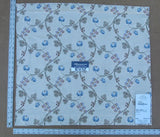 1 EV32 Square 25 x 27 inches Scalamandre Old World Weavers Trottola Blue Cream Silk Lampas Floral MSRP USD1700/y