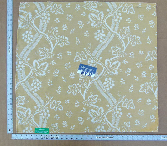 2 EV32 Square 26 x 29 inches Scalamandre Old World Weavers Sonoma Oak Sunbrella Outdoor Yellow Botanical Foliage Scroll MSRP USD224/y