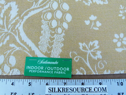 2 EV32 Square 26 x 29 inches Scalamandre Old World Weavers Sonoma Oak Sunbrella Outdoor Yellow Botanical Foliage Scroll MSRP USD224/y