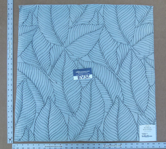 3 EV32 Square 26 x 26 inches Scalamandre Old World Weavers Sagamore Hill Bluebell Leaf Pattern Botanical Foliage MSRP USD492/y