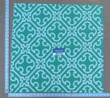 5 EV32 Square 26 x 27 inches Scalamandre Ailin Lattice Weave Jacquard Green White Geometric MSRP USD190+/y