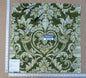 9 EV32 Square 26 x 26 inches Scalamandre Emma's Urns Silk Lampas Green Historic