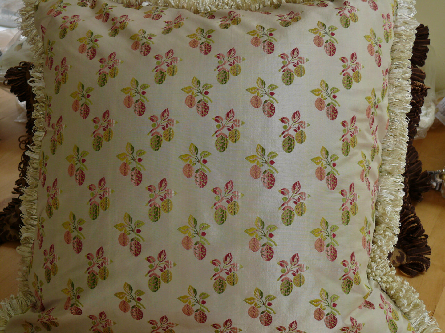 Classic French Court *strawberry* 100%silk Lisere Marie Antoinette By yard