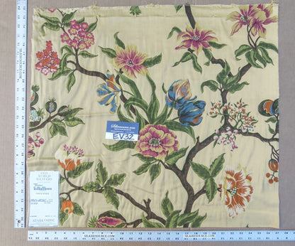 10 EV32 Square 24 x 27 inches Scalamandre Old World Weavers Frida Gold/Multi Woven Foliage Yellow MSRP 546/y